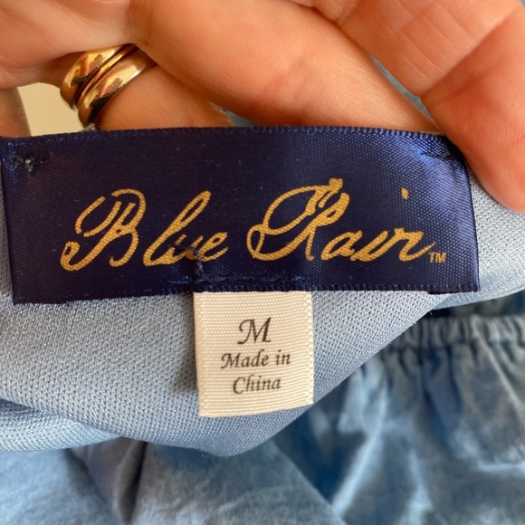 Blue Rain Denim Blue BabyDoll Dress with Bubble Sleeves Size M - Picture 6 of 8